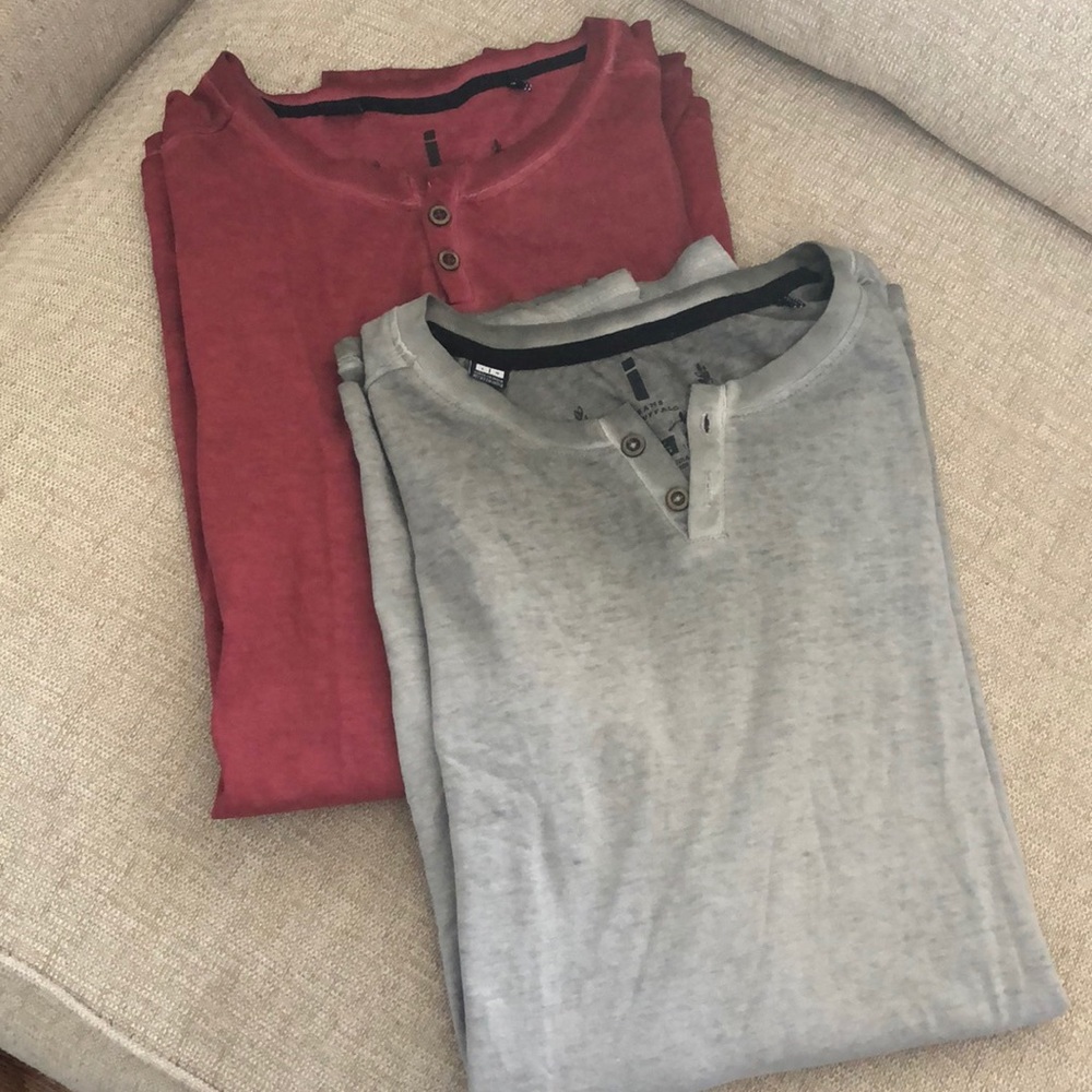 Long sleeve never worn two button cotton shirts